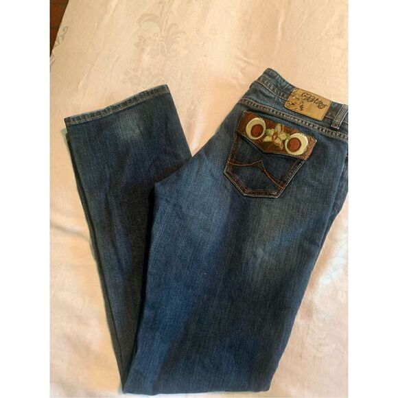 Crazy Brazil Distressed Blue Bootcut - Picture 4 of 6